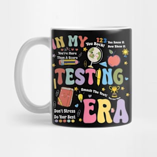 Groovy In My Testing Era Teacher Testing Day Motivationa Mug